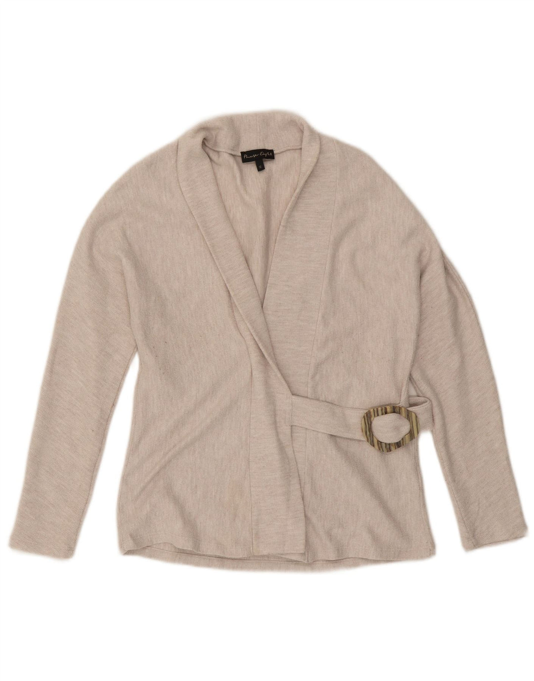 Phase Eight Femmes Wrap Cardigan Pull UK 10 Petit Beige Polyester