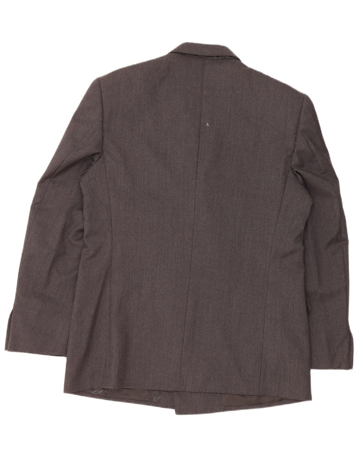 PIERRE CARDIN Veste Blazer Double Boutonnage Homme EU 50 Grande Laine Grise