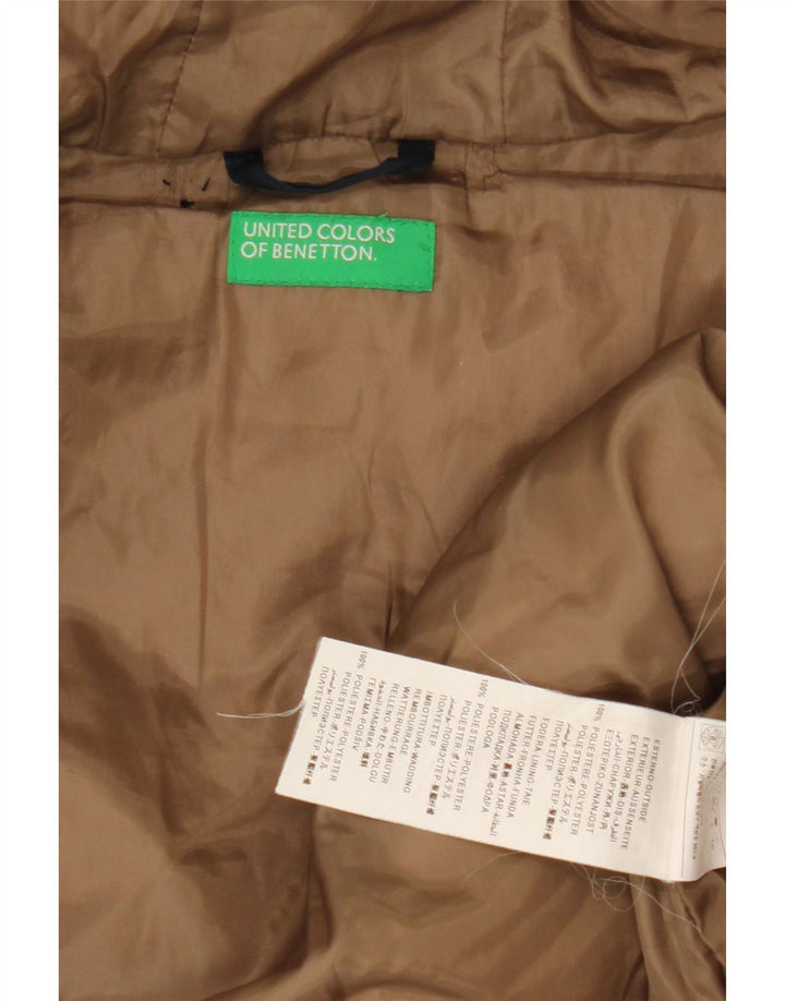 Benetton Veste matelassée à capuche pour femme UK 20 2XL Bleu marine Polyester