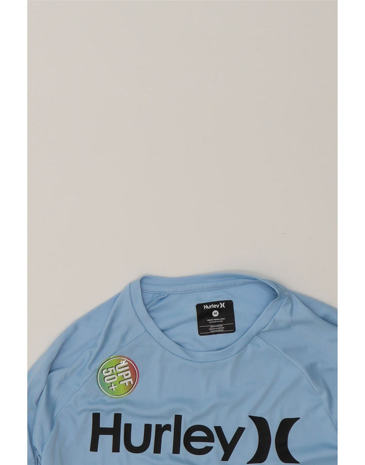 HURLEY Boys Graphic T-Shirt Top 10-11 Years Medium Blue Polyester Vintage Hurley and Second-Hand Hurley from Messina Hembry 