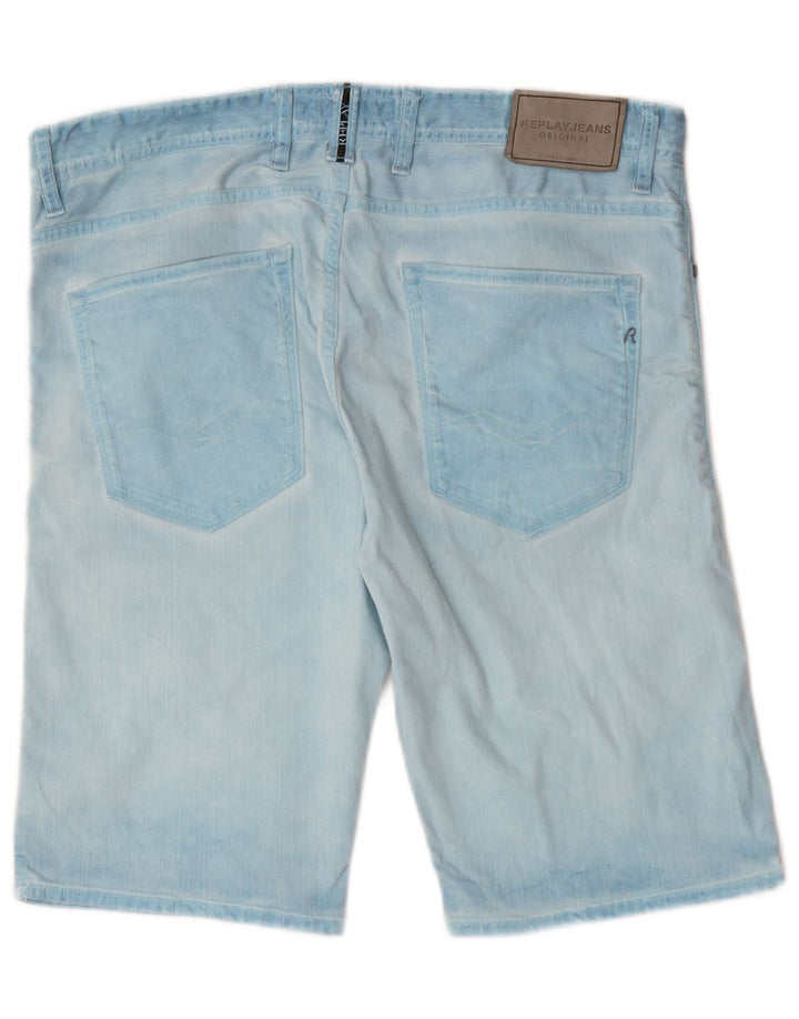 Replay Short en jean homme W34 grand bleu coton