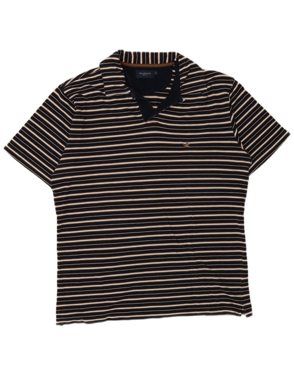 Brooksfield Polo Homme IT 52 Large Bleu Marine Rayé