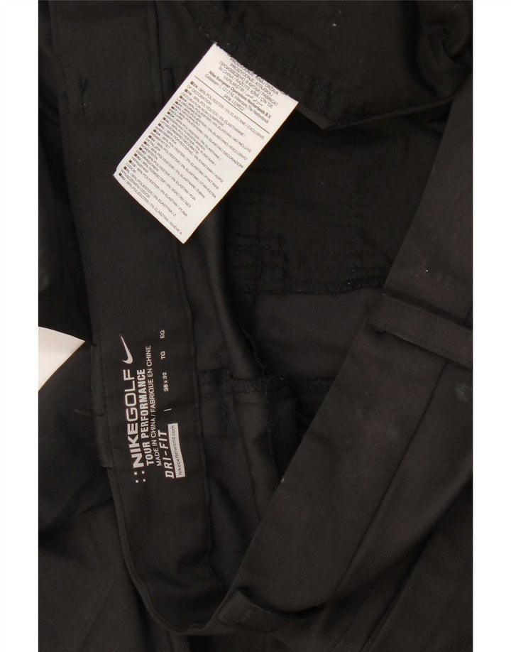 Nike Pantalon décontracté droit Dri Fit pour homme W38 L32 Noir Polyester