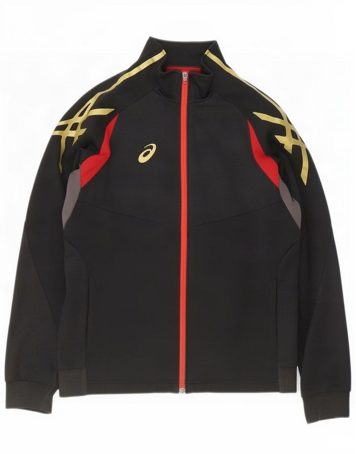 Asics Veste de survêtement pour homme Small Noir Colourblock