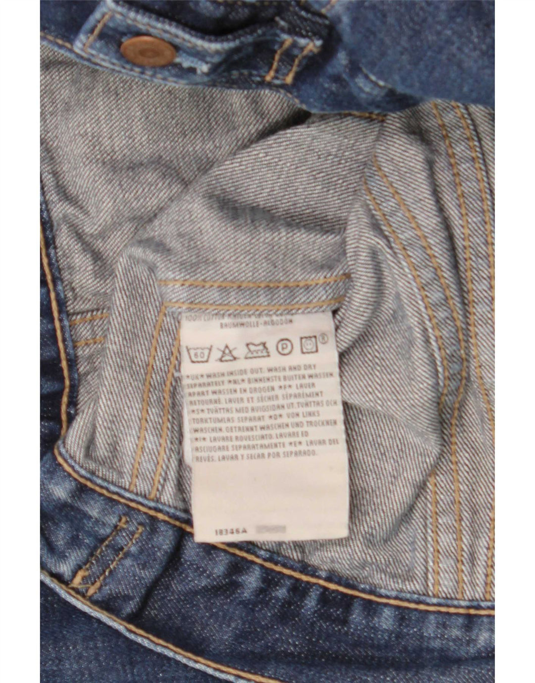 Levi's Veste en Jean Femme UK 12 Bleu Marine Moyen Coton