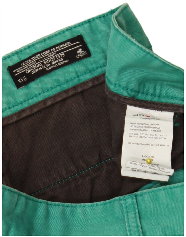 JACK & JONES Pantalon Chino Slim Homme W32 L34 Vert Coton