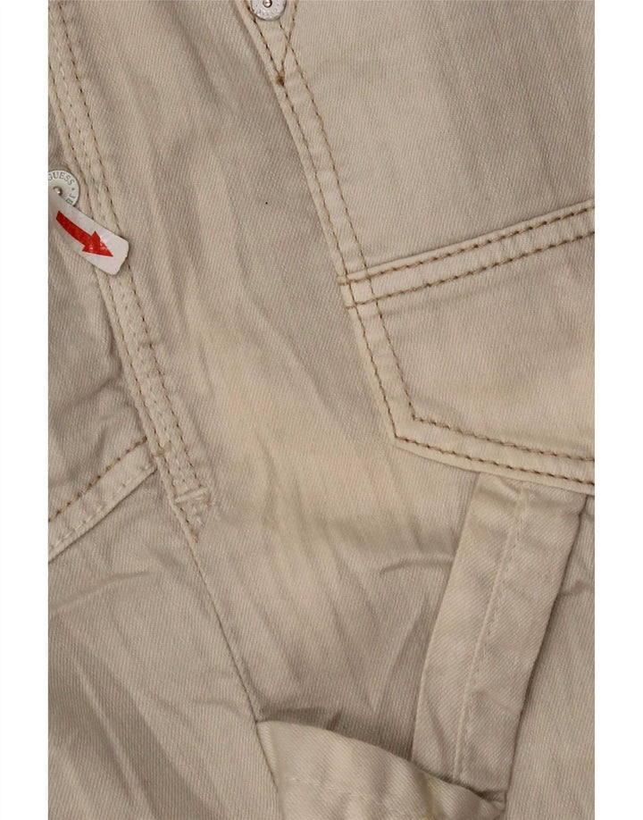 Guess Jupe Cargo En Denim Femme W28 Coton Beige Moyen
