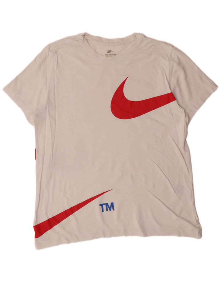 NIKE T-shirt graphique pour homme XL en coton blanc