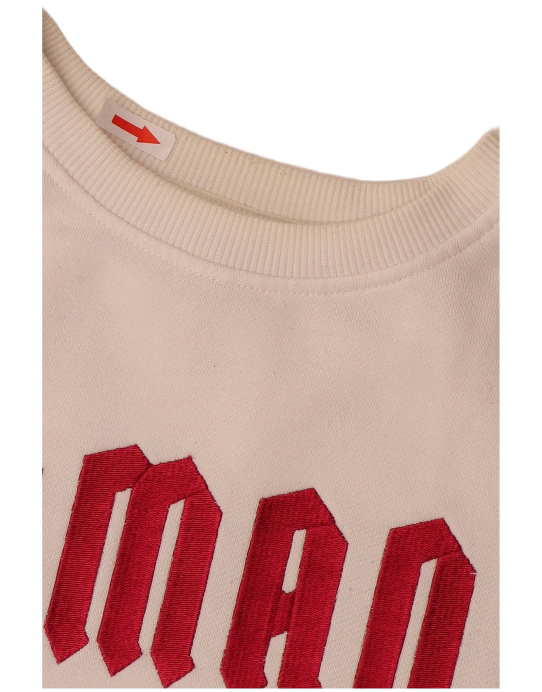Armani Exchange Sweat-shirt graphique pour femme UK 14 en coton blanc moyen