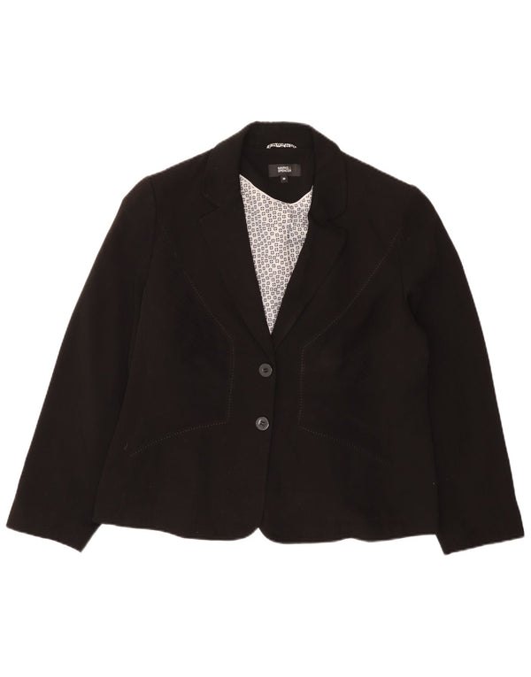 Marks & Spencer Veste blazer à 2 boutons pour femme UK 20 2XL Noir Polyester