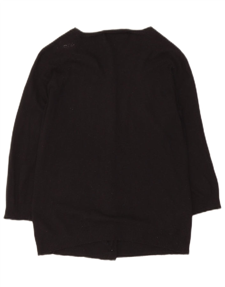 Zara Cardigan Femme Pull UK 12 Rayonne Noire Moyenne