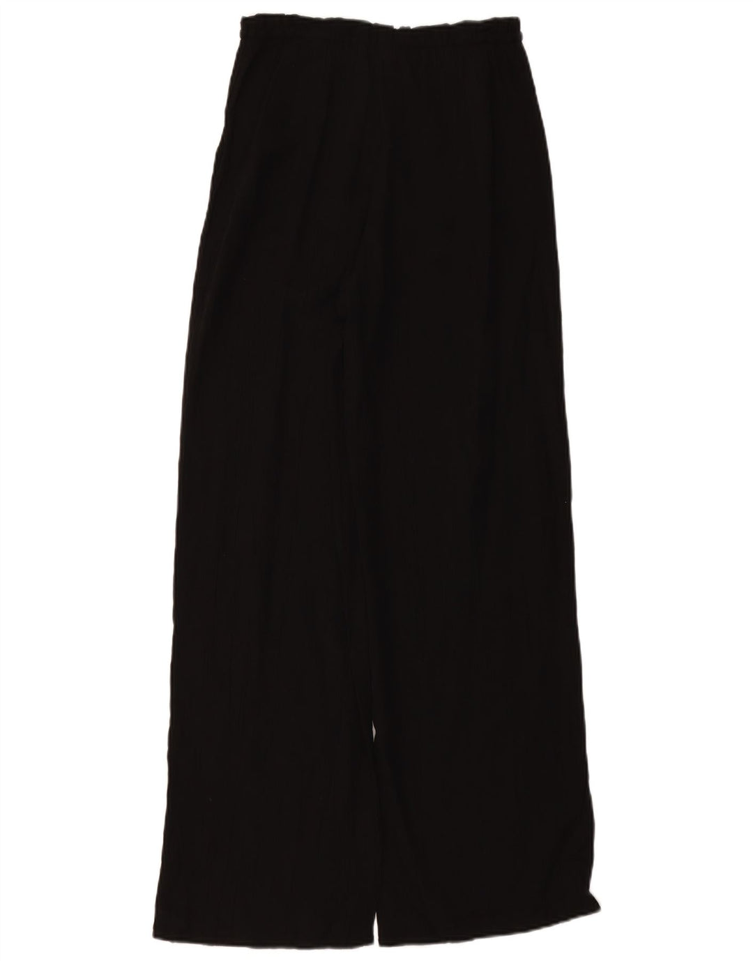 ZARA Pantalon large taille haute pour femme UK 4 XS W24 L11 Noir