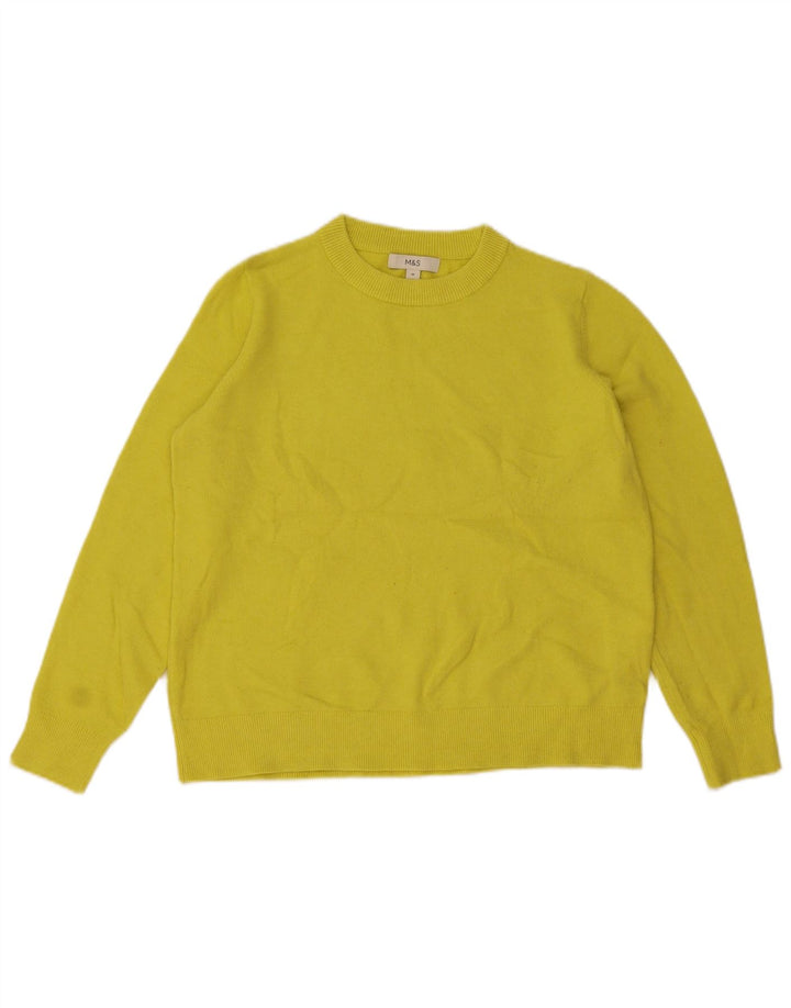 Marks & Spencer Pull col bateau pour femme UK 14 Jaune moyen