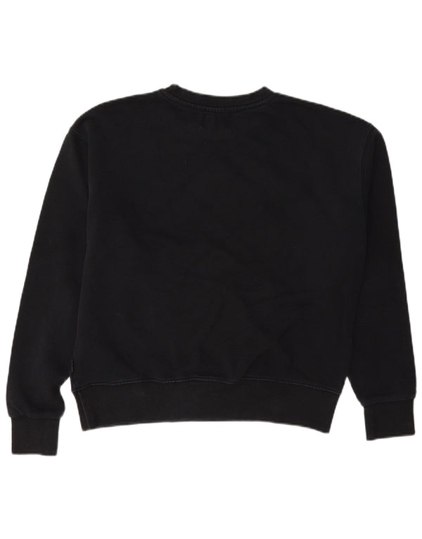 Converse Sweat-shirt surdimensionné pour femme UK 6 XS Noir Coton