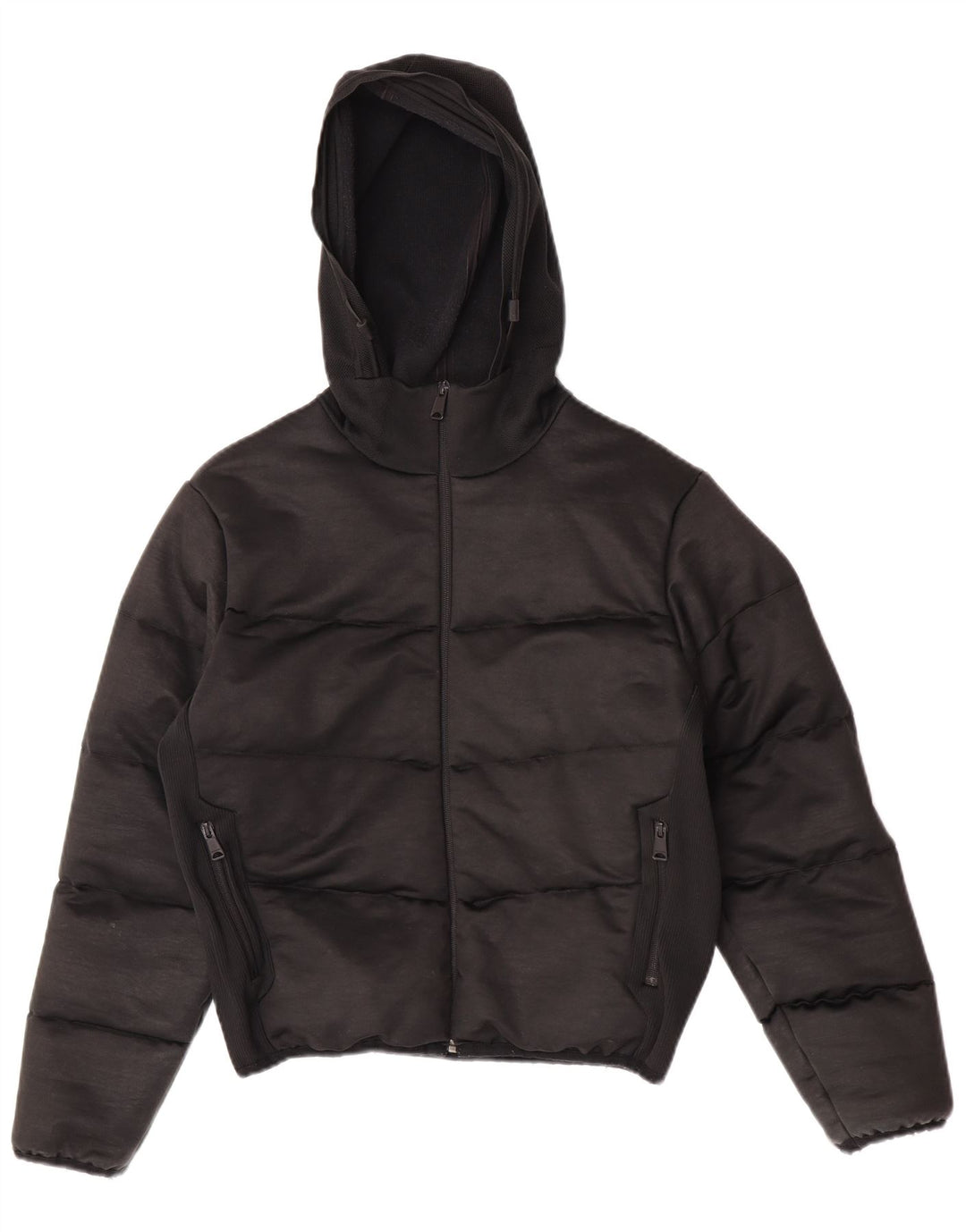 Napapijri Veste matelassée surdimensionnée à capuche pour femme UK 10 Small Noir Polyester