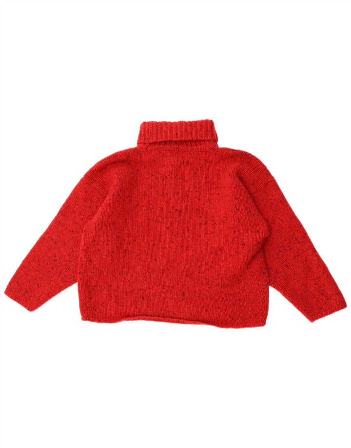 Rossan Pull col roulé pour femme UK 14 Large Rouge Moucheté