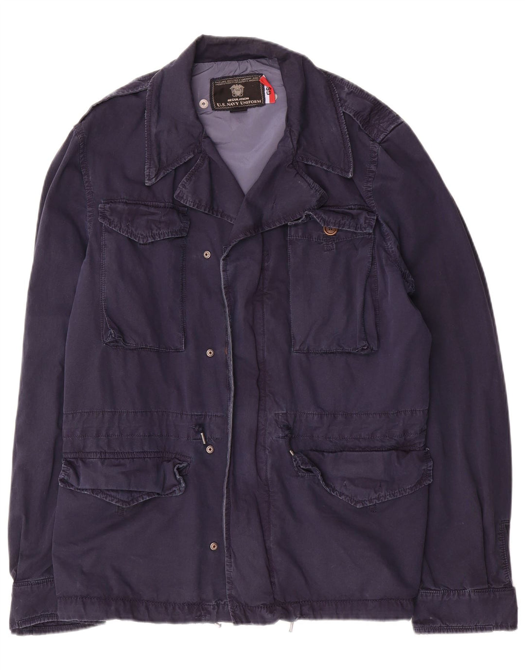 veste utilitaire homme vintage UK 42 XL Nylon bleu marine