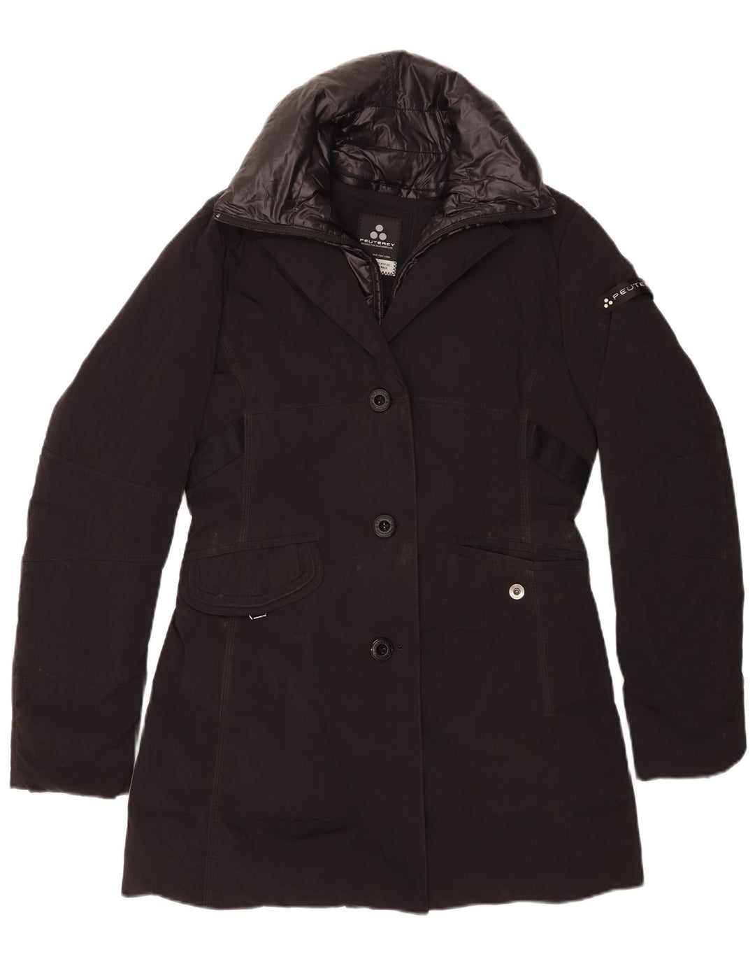 PEUTEREY Manteau Rembourré IT 42 Femme Noir Moyen Polyamide
