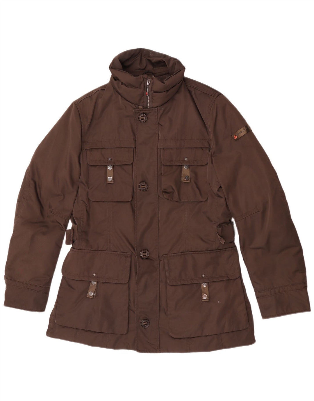 PEUTEREY Veste Parka Homme UK 38 Marron Moyen Polyester