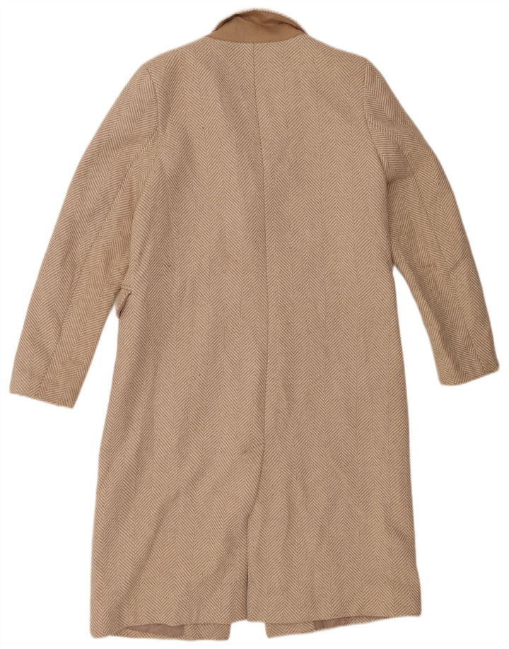 Marks & Spencer Manteau pour femme UK 12 Polyester à chevrons beige moyen