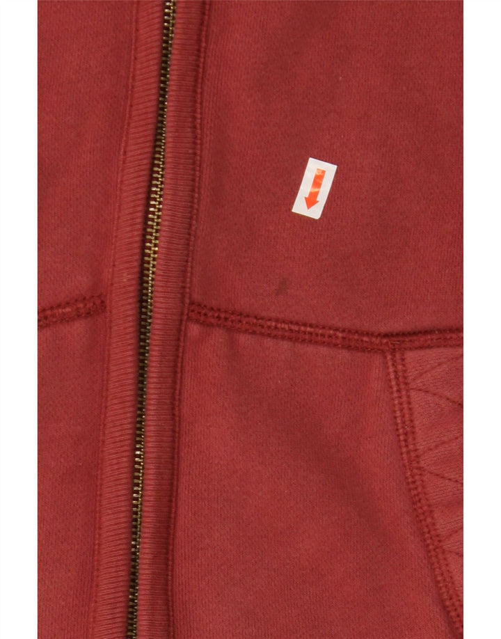 FAT FACE Pull à capuche zippé pour hommes, petit, bordeaux