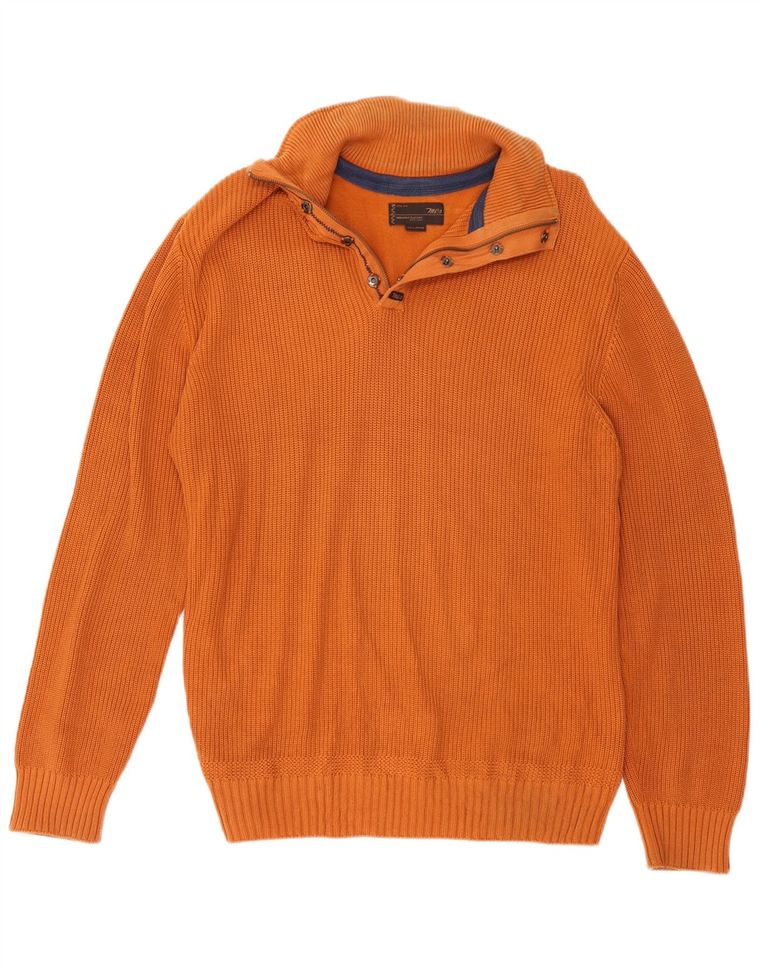Marlboro Classics Pull à col zippé pour homme 2XL Orange Coton