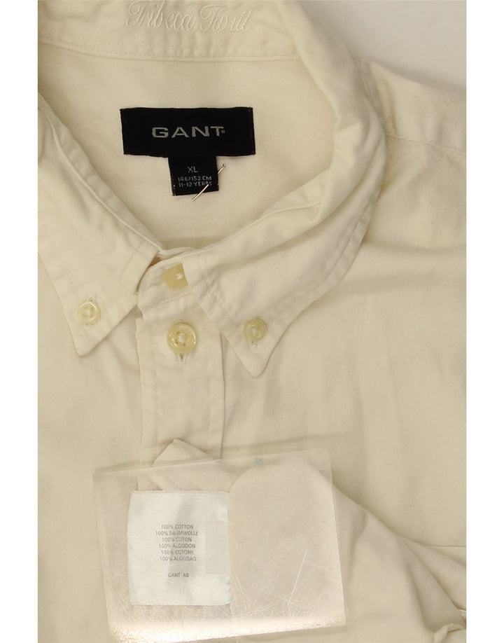 GANT Boys Shirt 11-12 Years XL Off White Cotton Vintage Gant and Second-Hand Gant from Messina Hembry 