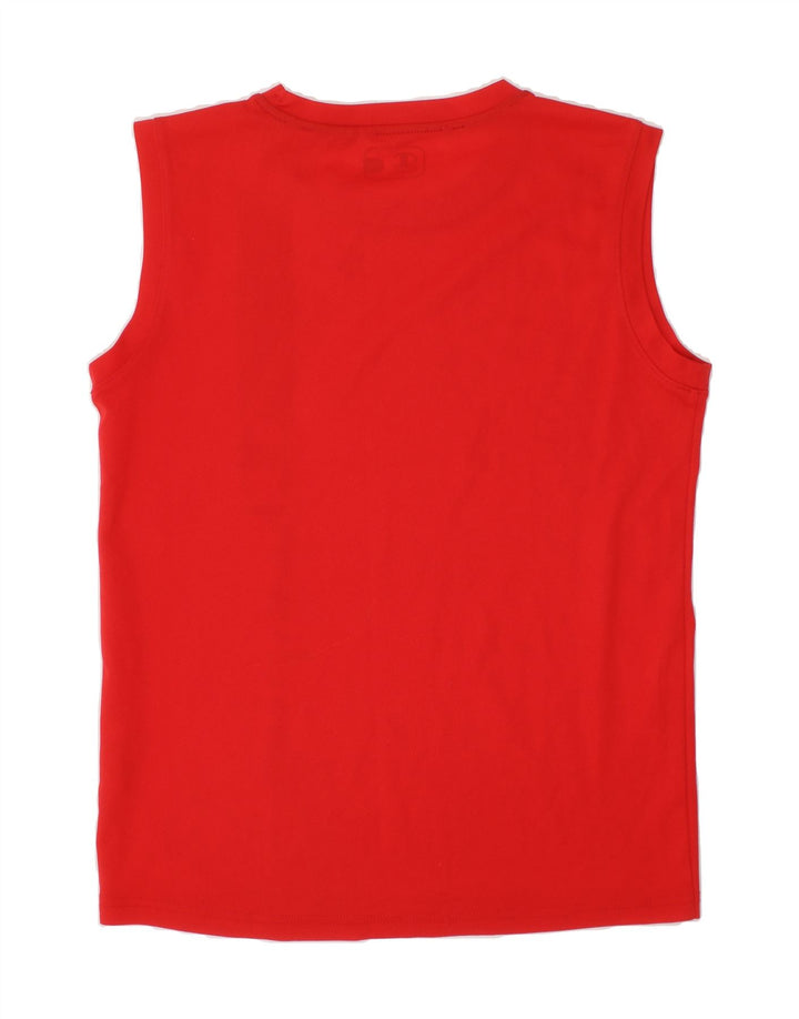 CHAMPION Boys Graphic Vest Top 11-12 Years Large Red Polyester Vintage Champion and Second-Hand Champion from Messina Hembry 