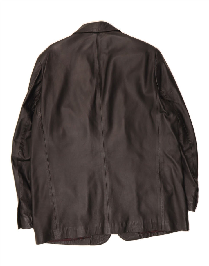 RICO PIEL Mens Leather Jacket UK 42 XL Black Leather Vintage Rico Piel and Second-Hand Rico Piel from Messina Hembry 