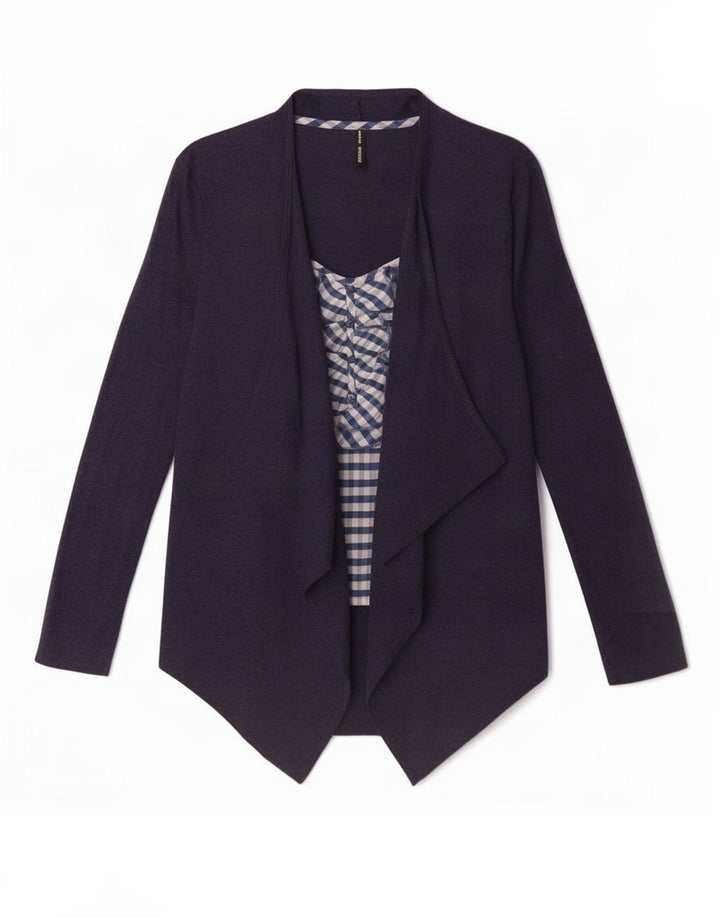 Marks & Spencer Chemisier à manches longues pour femme UK 8 Petit vichy bleu marine