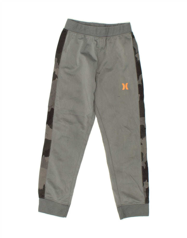 HURLEY Boys Tracksuit Trousers Joggers 6-7 Years Grey Camouflage Polyester | Vintage Hurley | Thrift | Second-Hand Hurley | Used Clothing | Messina Hembry 