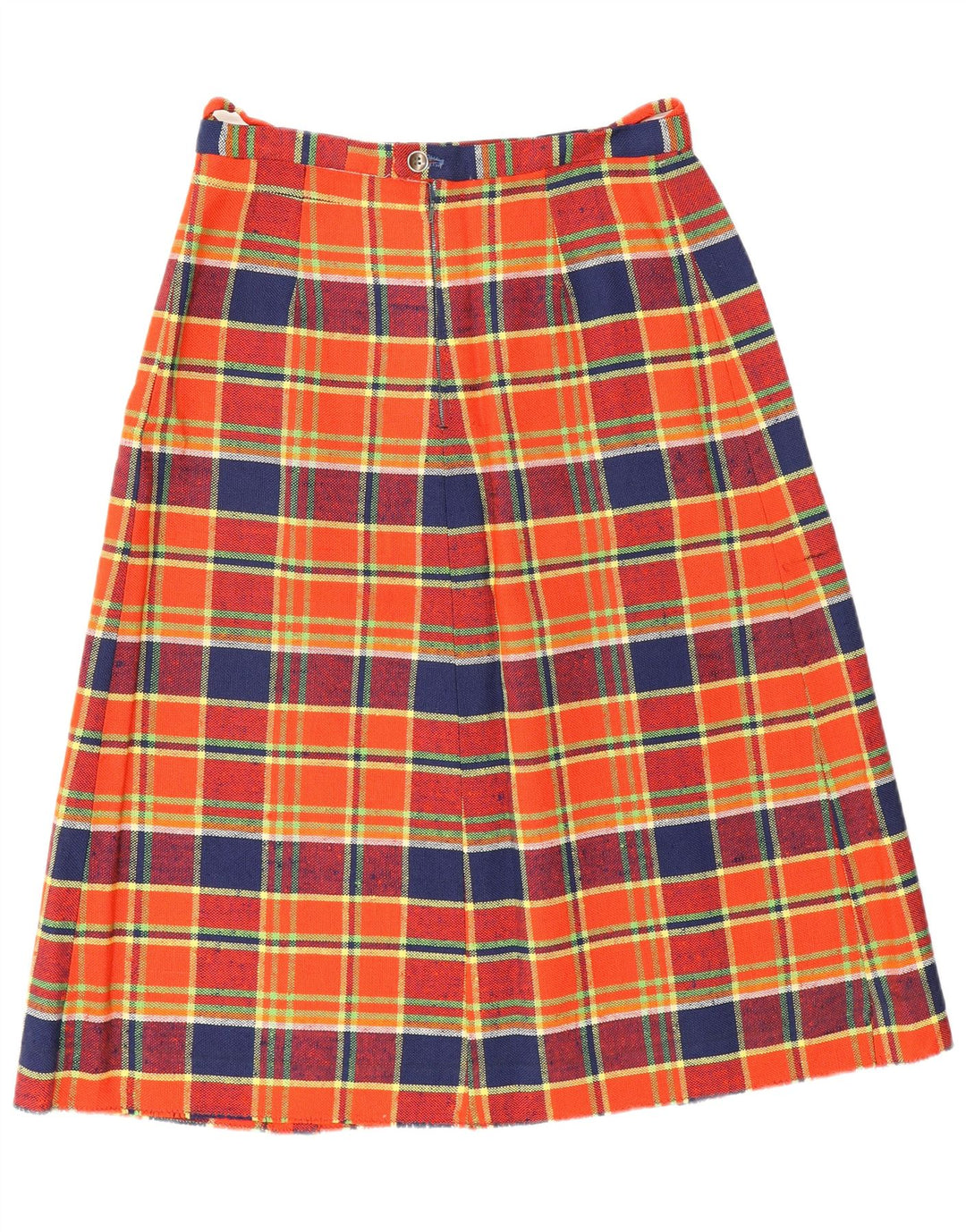 jupe trapèze femme vintage W28 Plaid rouge moyen