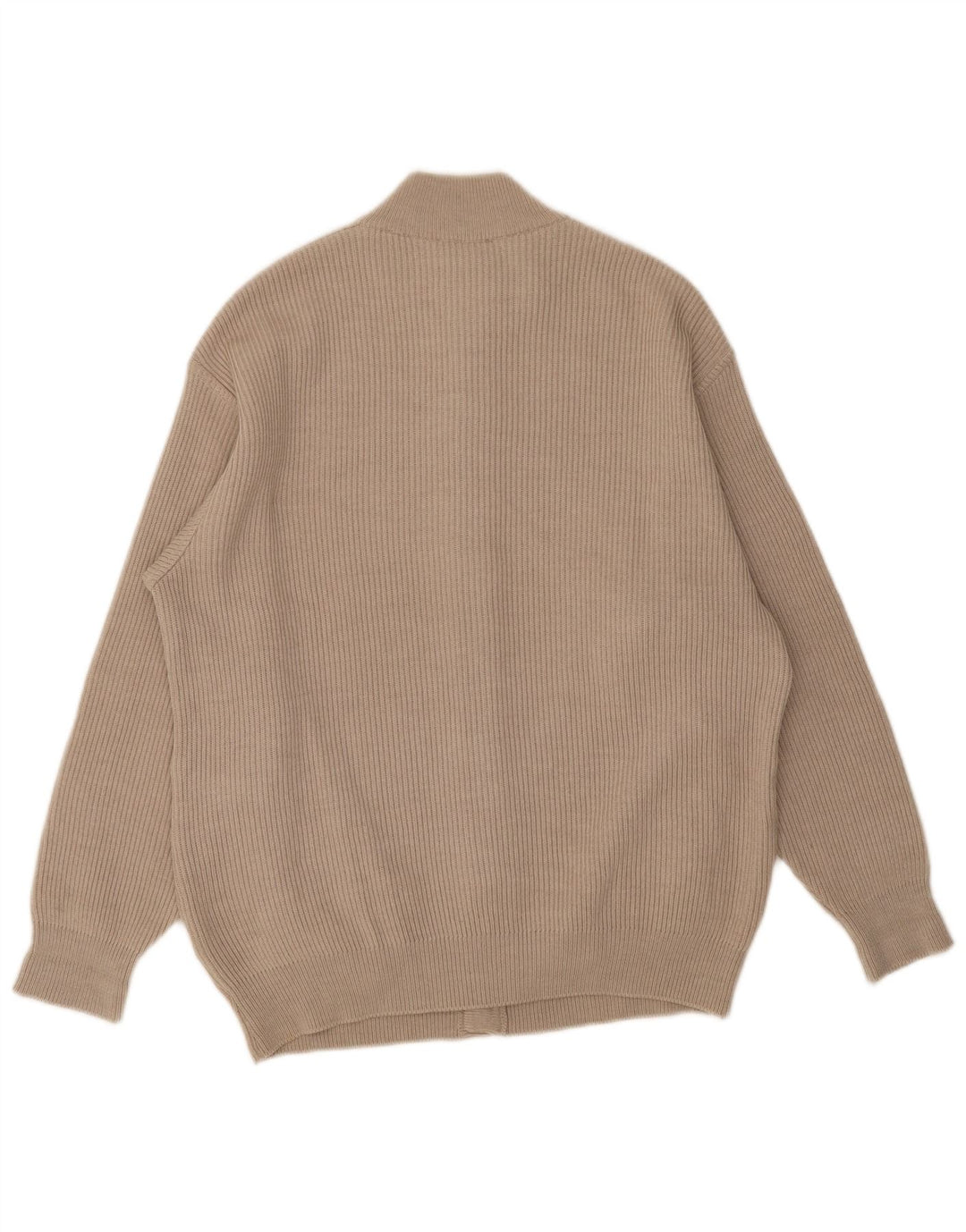 Lana Gatto Pull Cardigan Homme Grande Laine Beige