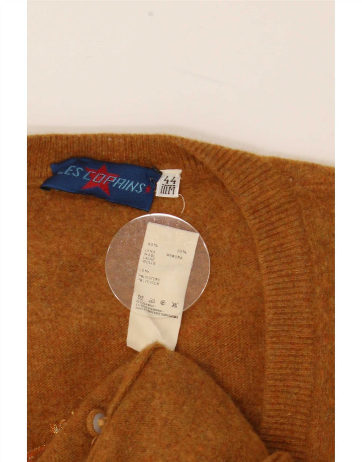 Les Copains Femme Cardigan Oversize Graphique Pull IT 44 Beige Moyen