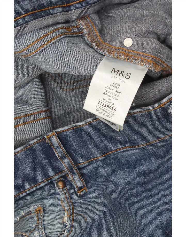 Marks & Spencer Jean droit coupe droite homme W40 L33 bleu coton
