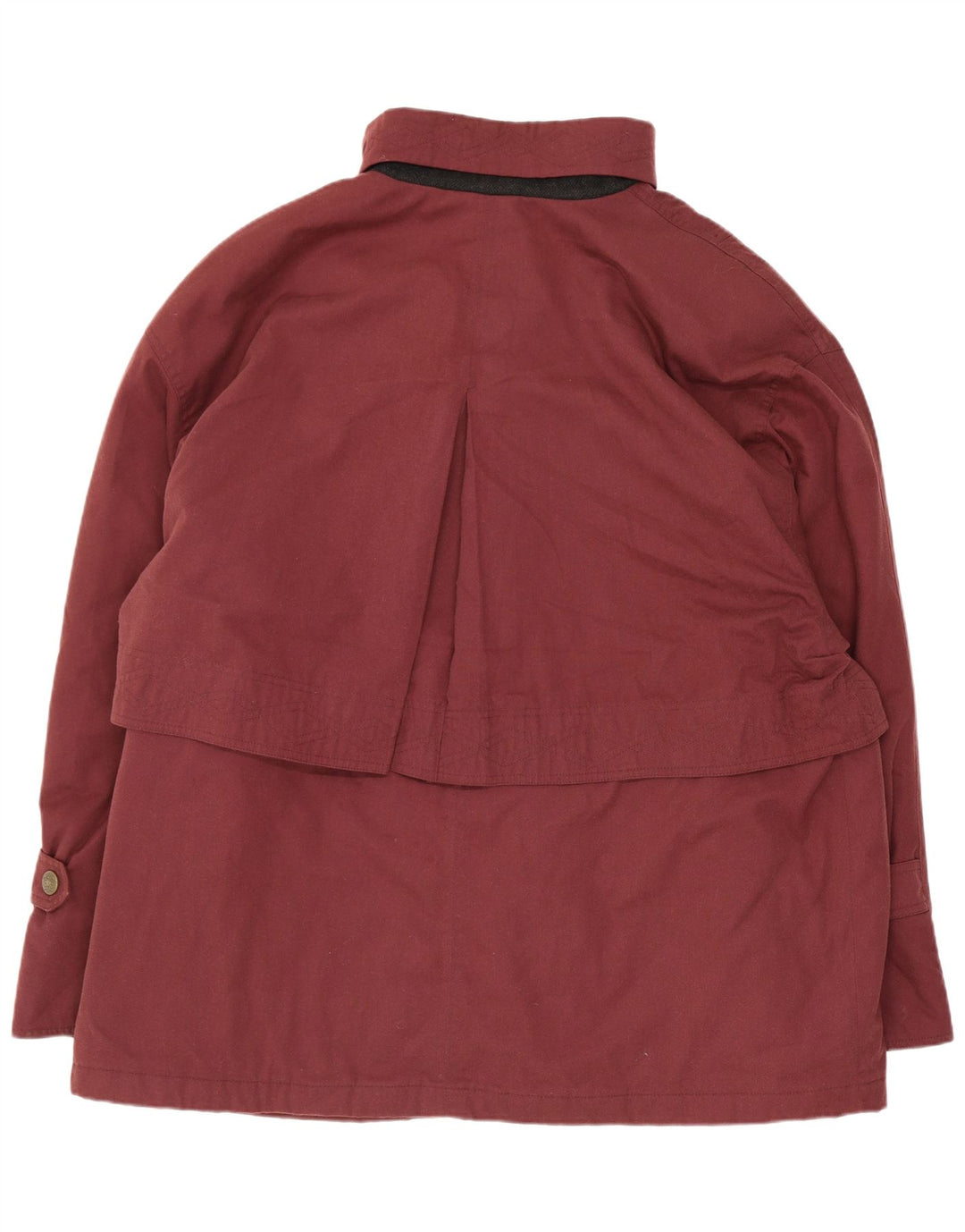 vintage Femmes Surdimensionné Coupe-Vent Manteau UK 18 XL Bordeaux Polyester