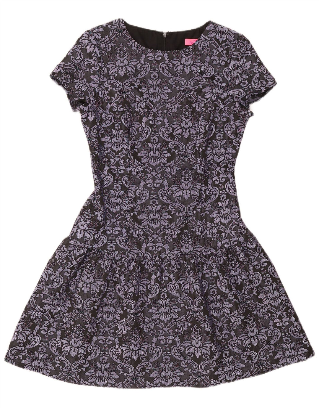 Monsoon Robe trapèze pour femme UK 10 Petit Gris Paisley Polyester