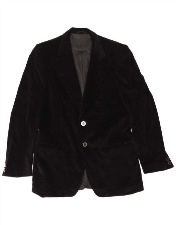 Issimo Veste blazer en velours à 2 boutons pour homme UK 36 Small Noir