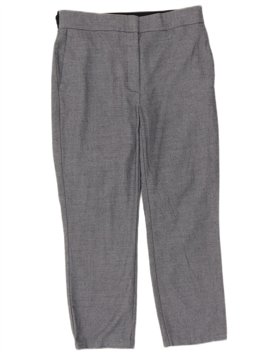Pantalon Capri Femme Zara Large W30 L23 Bleu Polyester