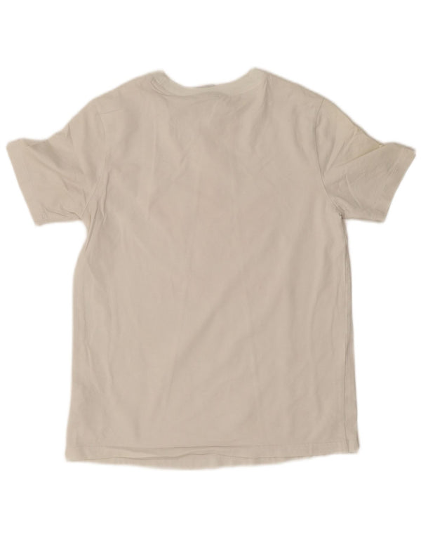 Adidas T-shirt graphique pour femme UK 12 en coton blanc moyen