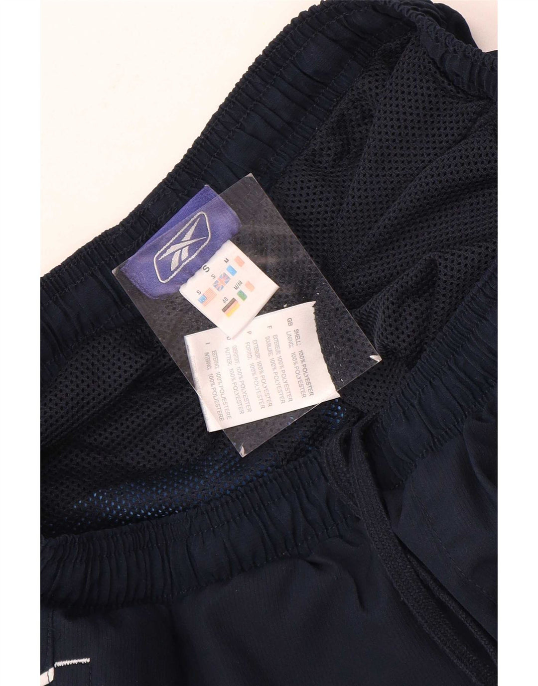 Reebok Pantalon de Survêtement Capri Homme Bleu Marine Petit Polyester