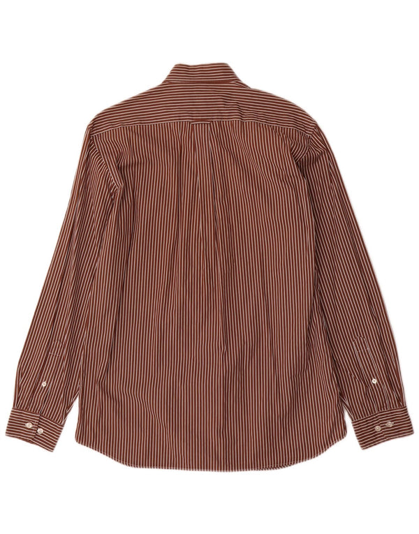 Gant Chemise Regular Fit Homme Marron Moyen Rayé Coton