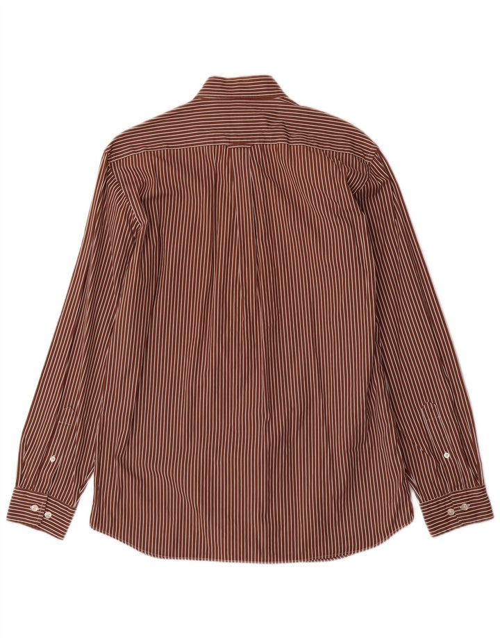 Gant Chemise Regular Fit Homme Marron Moyen Rayé Coton