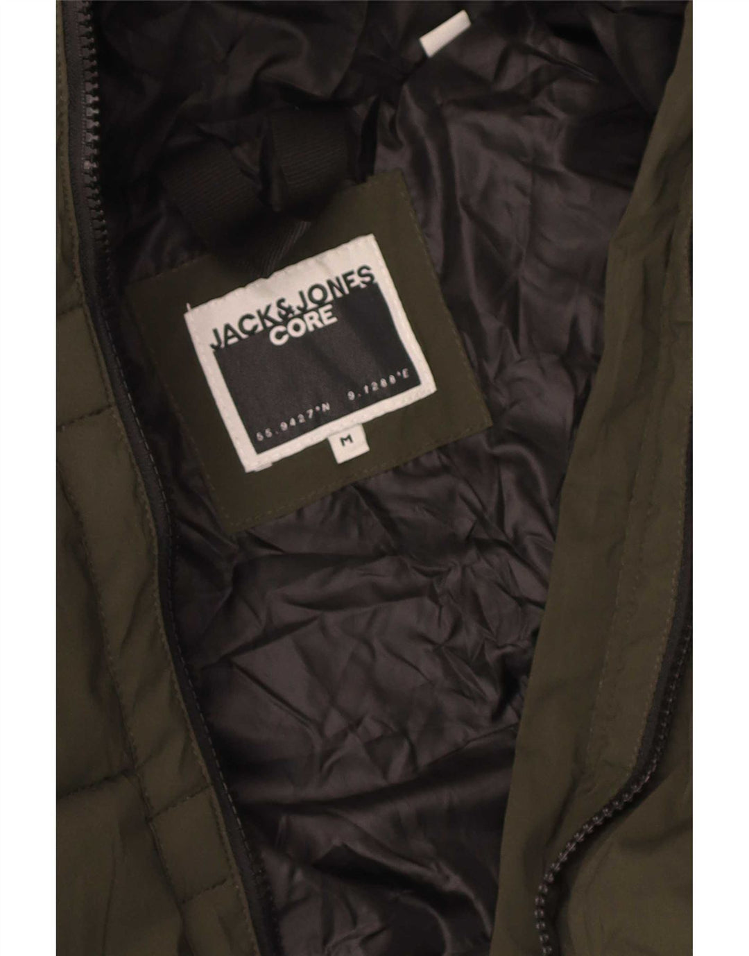Jack & Jones Veste matelassée à capuche graphique pour homme UK 38 Vert moyen