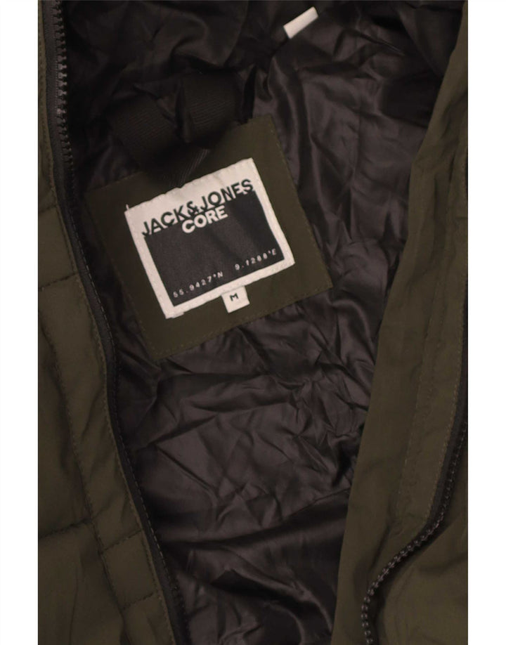 Jack & Jones Veste matelassée à capuche graphique pour homme UK 38 Vert moyen