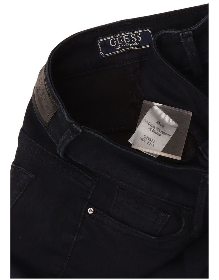 Guess Femme Kate Bootcut Jeans W25 L32 Bleu Marine Coton