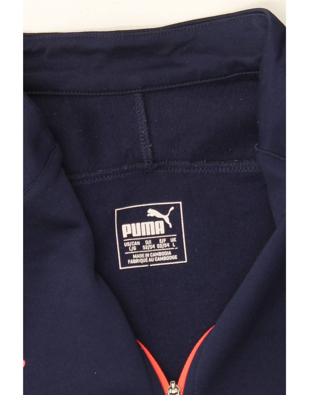 PUMA Haut de survêtement à col zippé pour hommes, grand, bleu marine