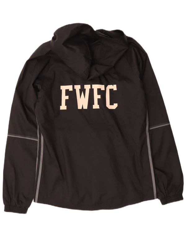 Adidas Veste de pluie à capuche graphique pour homme UK 36 Small Noir Polyester