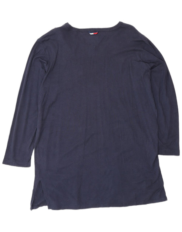Tommy Hilfiger Tunique graphique à manches longues pour femme UK 16 Large Bleu marine