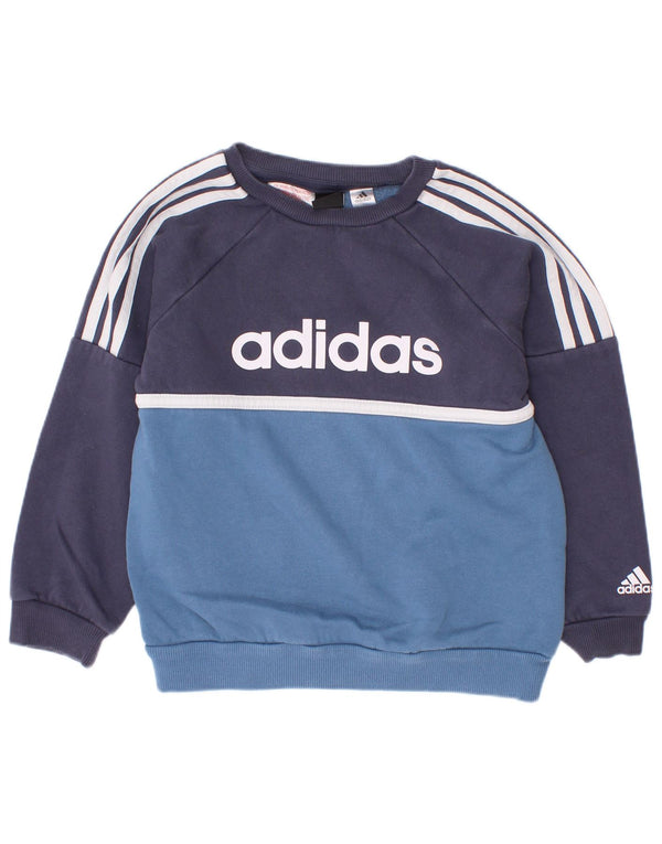 Adidas Sweat-shirt graphique pour garçon 2-3 ans Bleu marine Colourblock